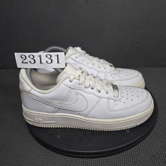 Nike Air Force 1 '07 Shoes Youth Sz 6 White Lace Up Trainers Sneakers - Picture 1 of 9